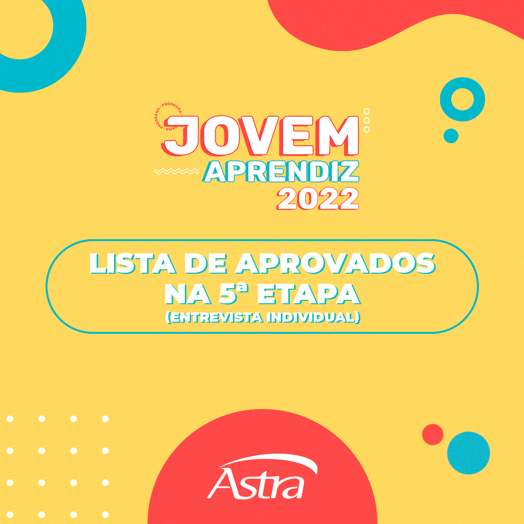  Jovem Aprendiz 2022 – Veja a lista de convocados para a 6ª Etapa – (Exames Admissionais)