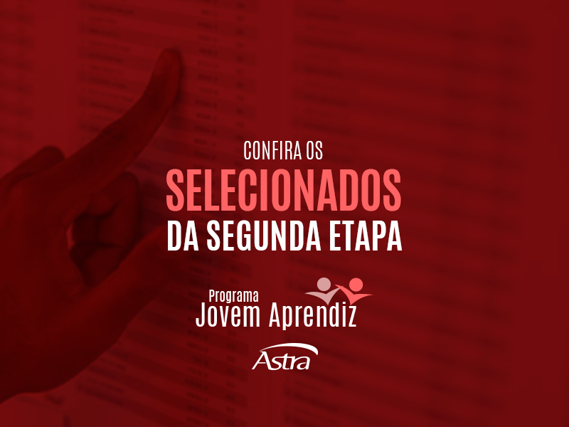 Programa Jovem Aprendiz: confira os selecionados para a 2ª Etapa